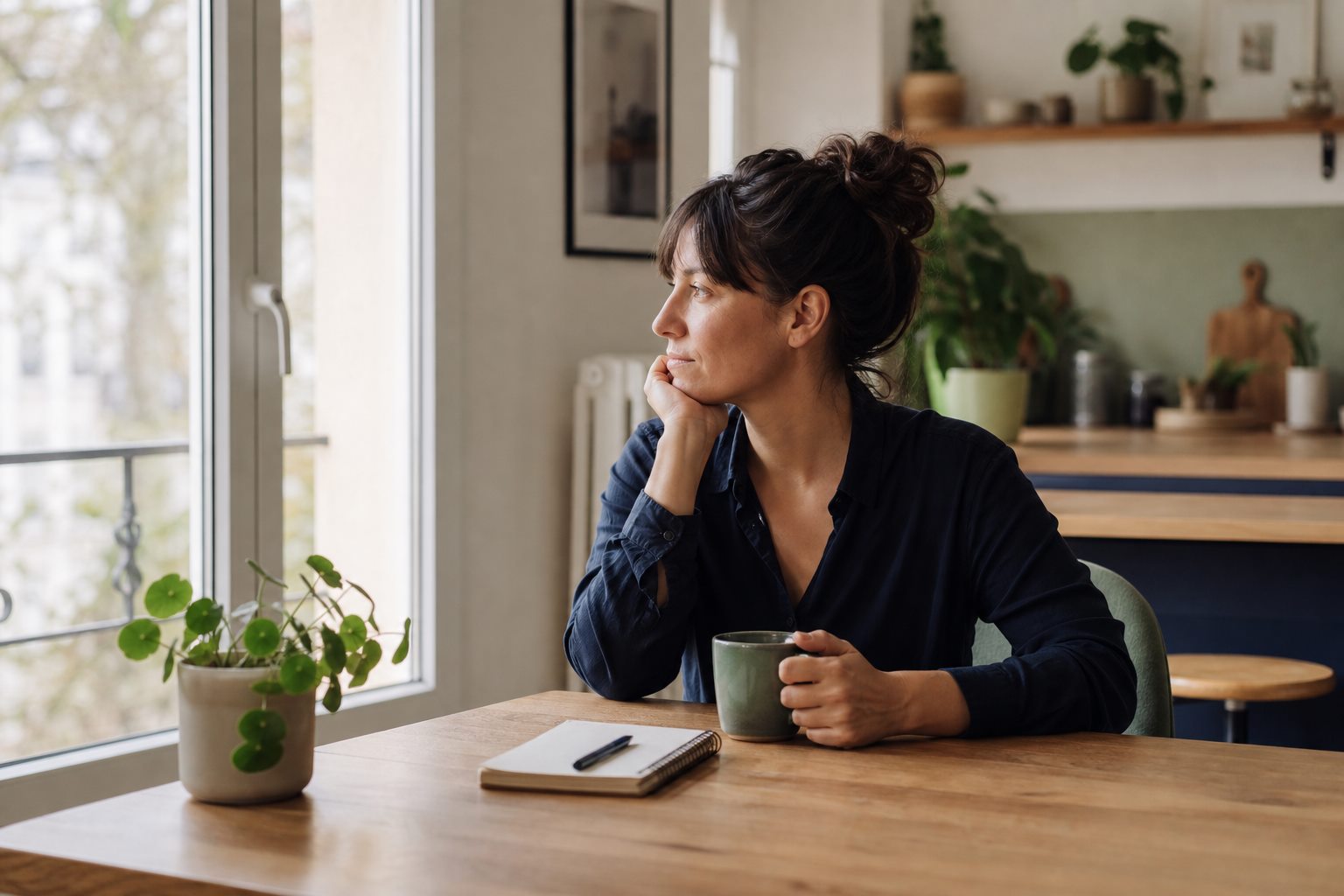 Illustration éditoriale originale pour « Stress ou anxiété : comprendre la différence et savoir quand demander de l’aide »