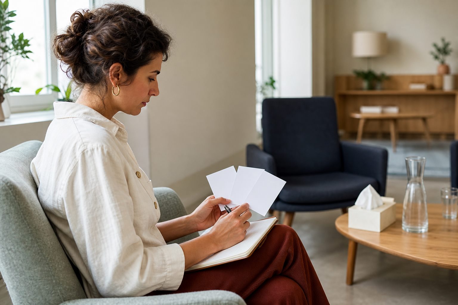 Illustration éditoriale originale pour « Psychologue, psychiatre, psychothérapeute : choisir un interlocuteur et vérifier son cadre »