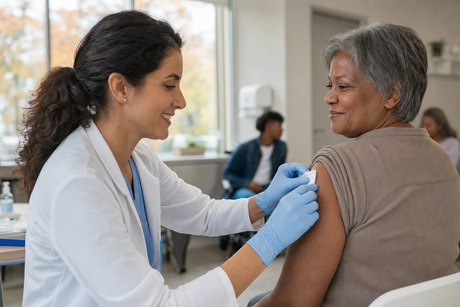 Illustration éditoriale originale pour « Grippe et Covid-19 : préparer la vaccination de l’automne 2026 »