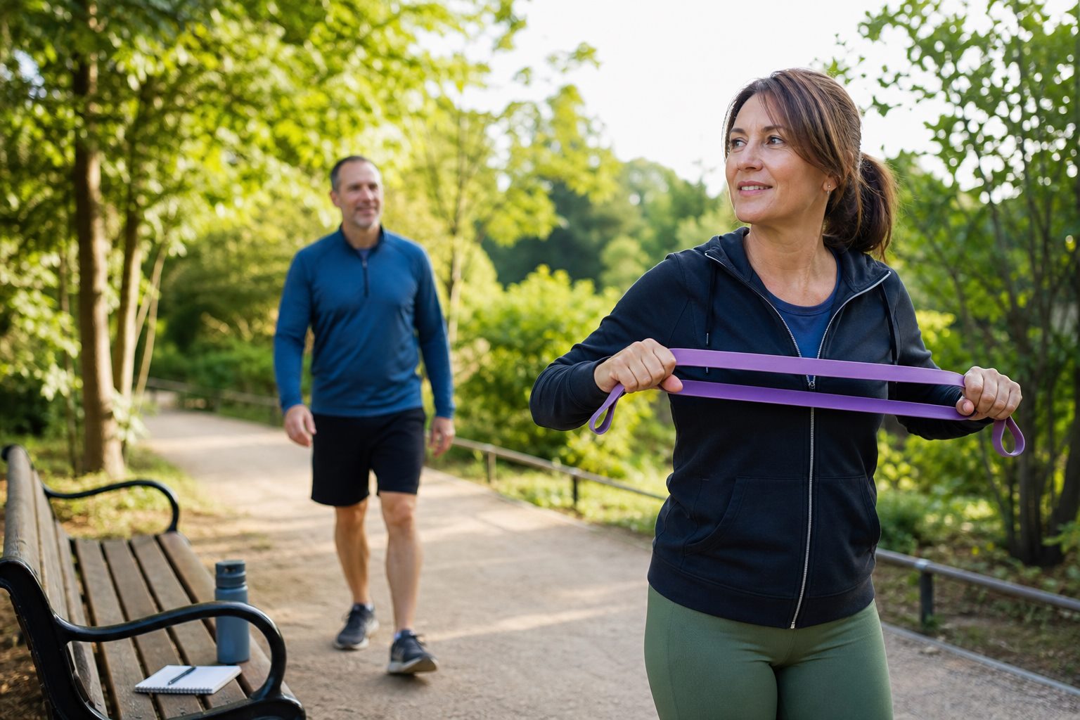 Illustration éditoriale originale pour « Reprendre le sport après une pause : quatre semaines pour construire une habitude adaptée »