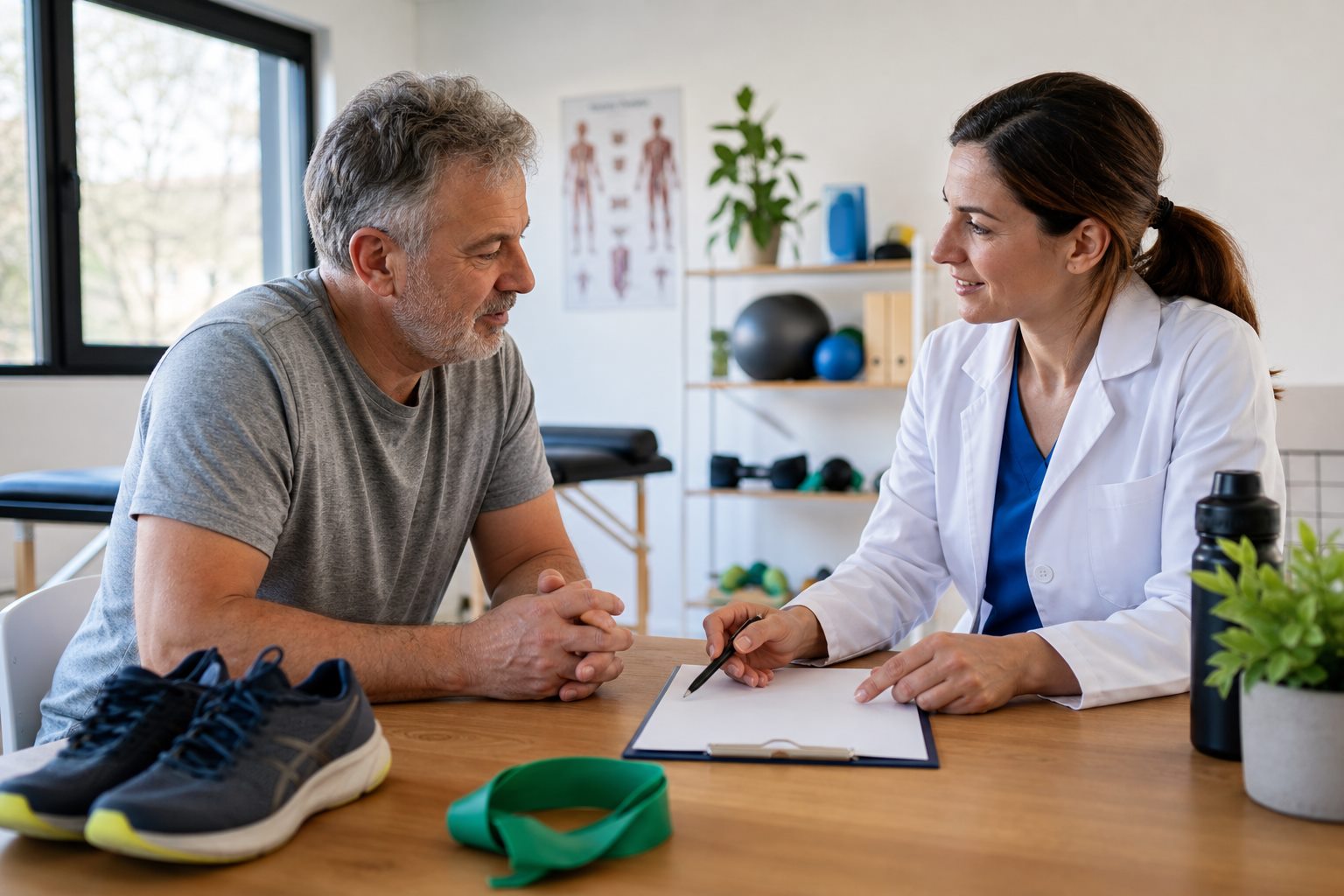Illustration éditoriale originale pour « Sport sur ordonnance : pour qui, avec quel accompagnement et quelle prise en charge ? »