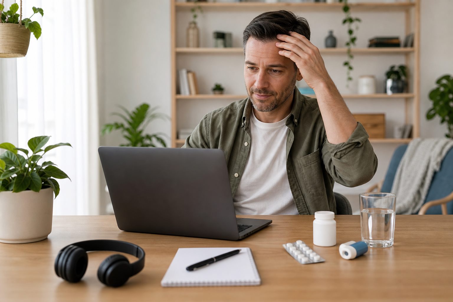 Illustration éditoriale originale pour « Préparer une téléconsultation : les vérifications utiles avant de se connecter »