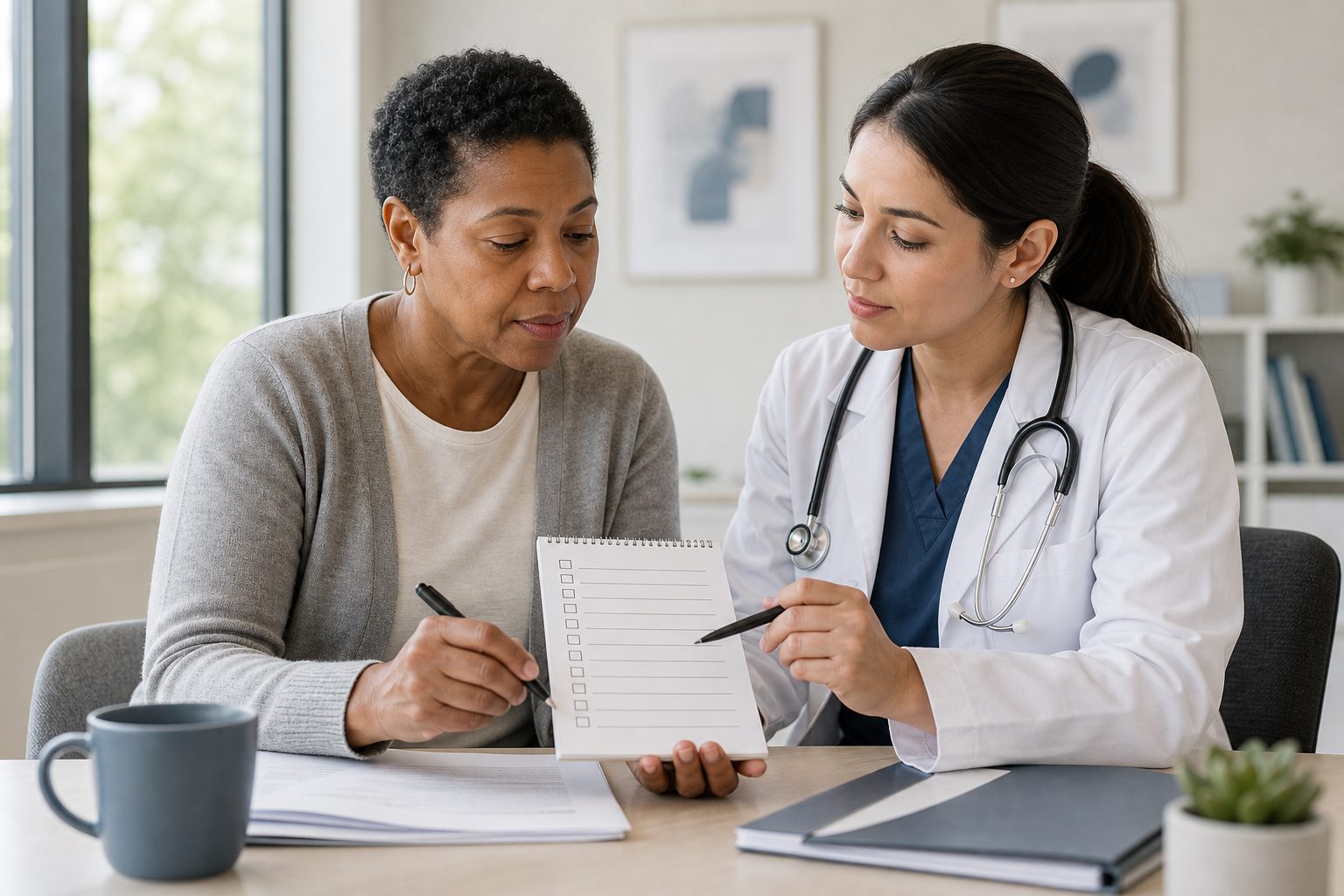 Illustration éditoriale originale pour « Après un diagnostic : douze questions pour comprendre et organiser la suite »