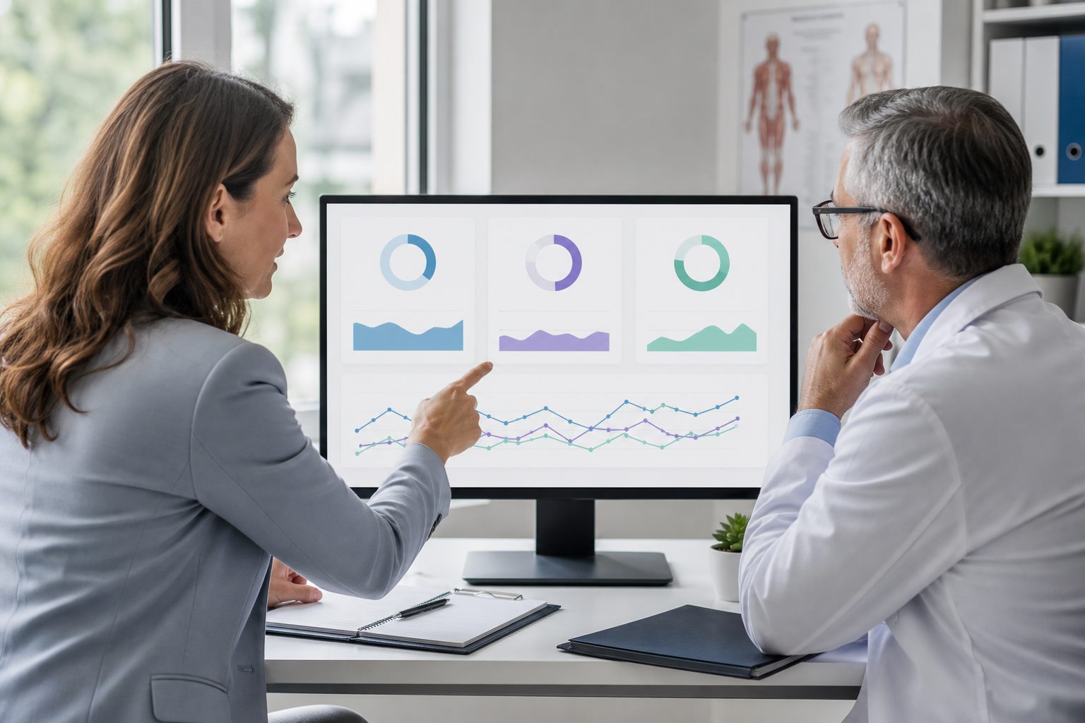 Illustration éditoriale originale pour « Indicateurs de cabinet : mesurer les problèmes d’organisation sans noter les patients »