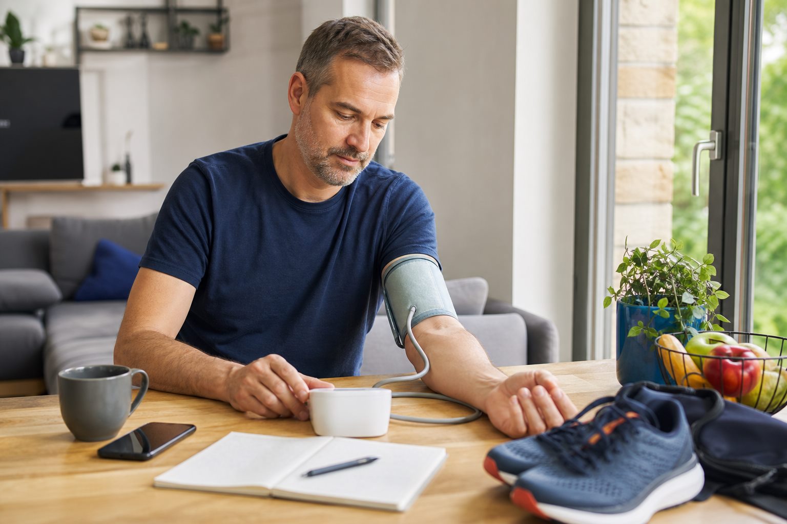 Illustration éditoriale originale pour « Bilan cardiovasculaire après 40 ans : mesurer ce qui peut changer la prévention »