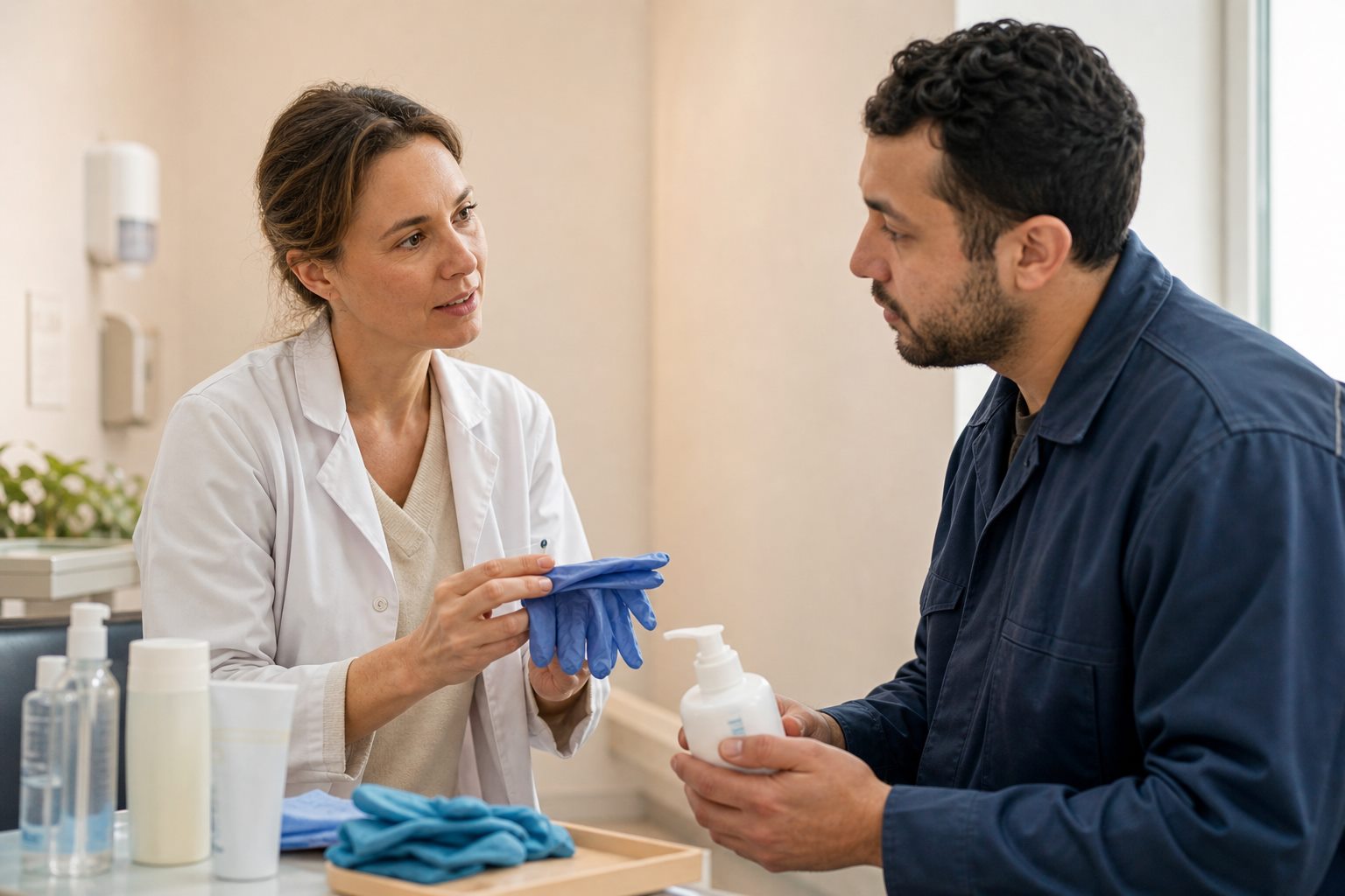 Illustration éditoriale originale pour « Dermatite de contact : trouver ce qui irrite ou déclenche une allergie »