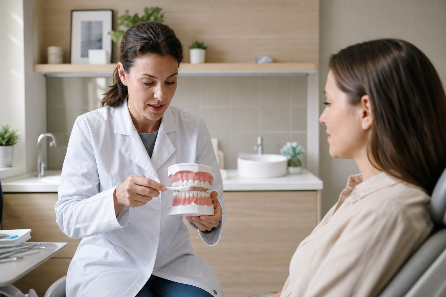Illustration éditoriale originale pour « Dents sensibles : identifier la cause avant de choisir un dentifrice »