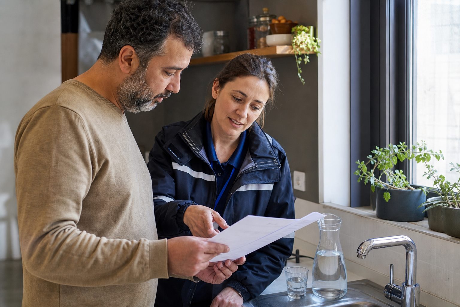 Illustration éditoriale originale pour « Qualité de l’eau du robinet : trouver et comprendre le bon bulletin »
