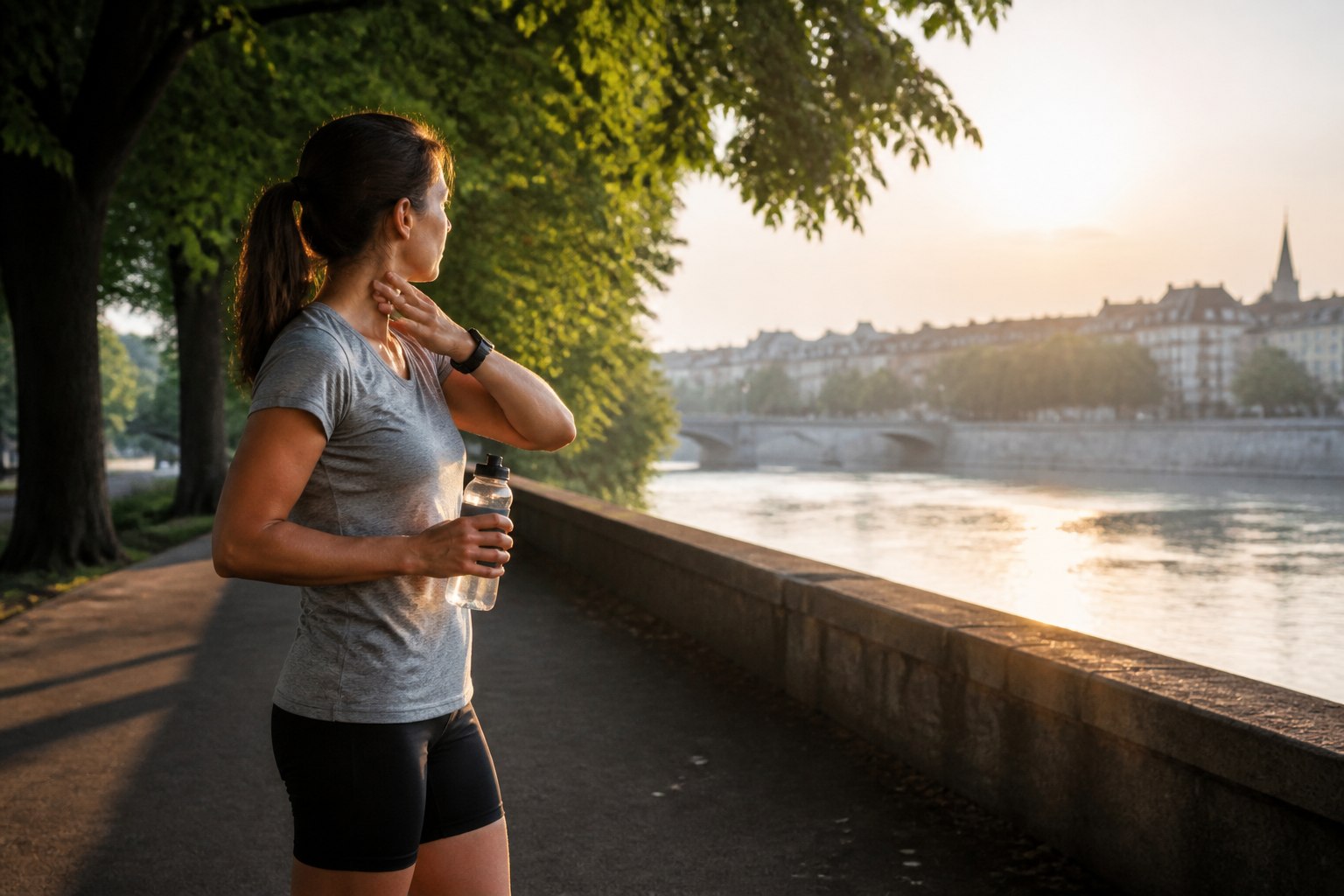 Illustration éditoriale originale pour « Sport par forte chaleur : décider de réduire, reporter ou arrêter »