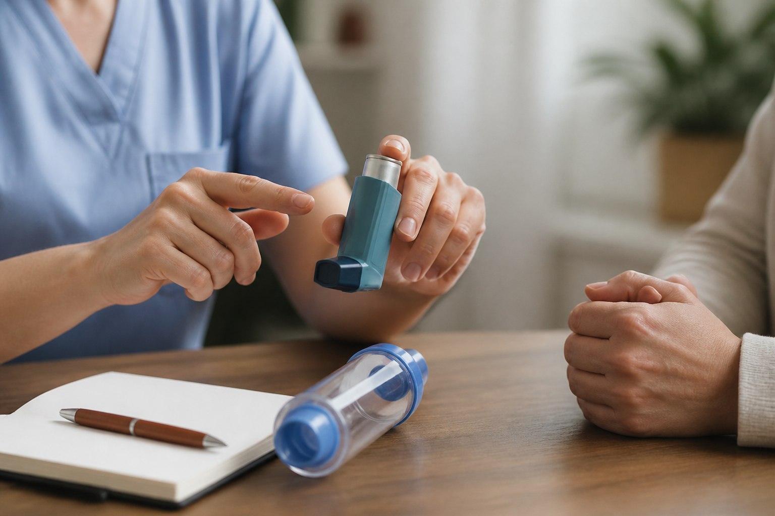 Illustration éditoriale originale pour « Asthme : faire vérifier son inhalateur avant de parler d’échec du traitement »