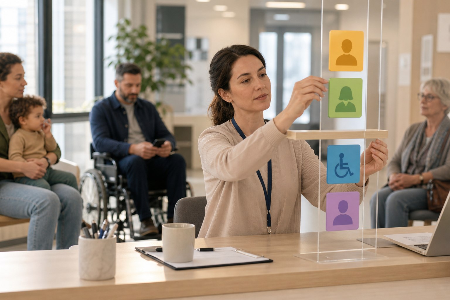 Illustration éditoriale originale pour « Liste d'attente : attribuer un créneau selon une règle explicable »